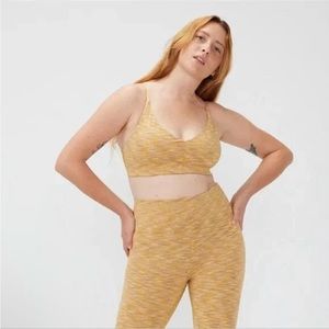 Outdoor Voices Free Form Flow Bralette Sports Bra Sunset Yellow Size XS NWT